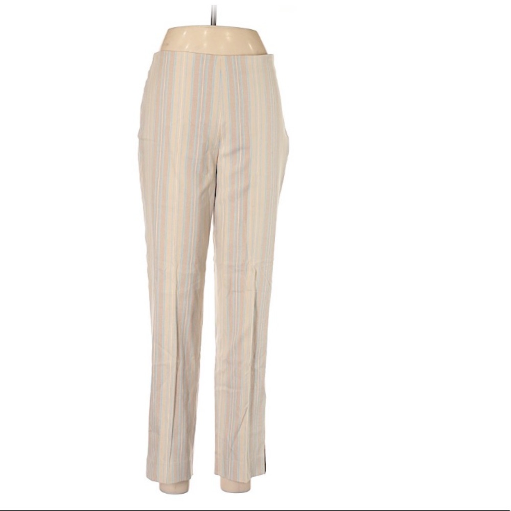Gunex Khaki Pants with blue & white striped ankle